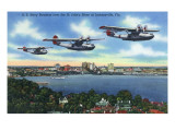 Jacksonville, Florida - US Navy Bombers over St. John's River