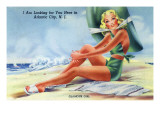Atlantic City, New Jersey - Glamour Girl on the Beach