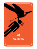 No Smoking Sign - Dinosaur Attack