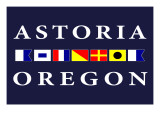 Astoria, Oregon - Nautical Flags