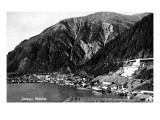 Buy Juneau, Alaska - Aerial View of Town and Coast at AllPosters.com