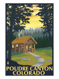 Buy Poudre Canyon, Colorado - Cabin Scene at AllPosters.com