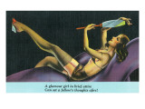 Pin-Up Girls - Glamour Girl in Brief Attire Sets Fellow's Thoughts Afire