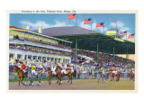 Miami, Florida - Hialeah Park; Parading to the Post Scene