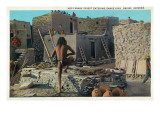 Oraibi, Arizona - Hopi Snake Priest Enters Snake Kiva