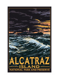 Alcatraz Island Night Scene - San Francisco, CA