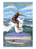 Buy Isle of Palms, South Carolina - Surfing Scene at AllPosters.com