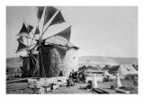 Sails on Windmills In Greece