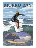 Buy Morro Bay, California - Surfing Scene at AllPosters.com