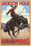 Buy Jackson Hole, Wyoming Bucking Bronco at AllPosters.com