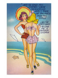 Pin-Up Girls - Girl Didn't Get Driver's License; Curves Dangerous and Too Much Parking Space Premium Poster