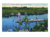 Buy Everglades Nat'l Park, Florida - Seminole Indians in Longboat at AllPosters.com