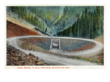 Yellowstone Nat'l Park, Wyoming - Cody Road Spiral Bridge at S Hill Premium Poster