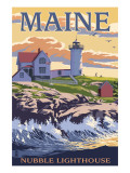 Nubble Lighthouse - York, Maine Kunstdruck
