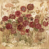 Burgundy Floral Frenzy I