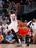 Chicago Bulls v Atlanta Hawks - Game Four, Atlanta, GA - MAY 8: Jamal Crawford and Derrick Rose