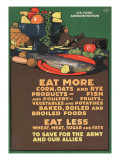 Buy "Eat More Corn, Oats and Rye?To Save For the Army and Our Allies", 1918 at AllPosters.com