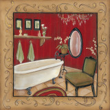 Red Bathroom Tub