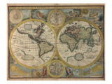 A New and Accurat Map of the World, 1651