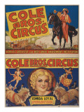 Buy "Cole Bros. Circus: World'sGreatest and Best Loved Amusement Institution", Circa 1938 at AllPosters.com