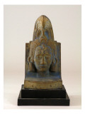 Buy Sculpture Depicts Head of Aztec Man Wearing an Elaborate Headdress at AllPosters.com