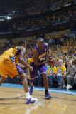 Los Angeles Lakers v New Orleans Hornets, New Orleans, LA - APRIL 22: Kobe Bryant and Trevor Ariza