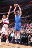 Dallas Mavericks v Portland Trail Blazers - Game Three, Portland, OR - APRIL 21: Peja Stojakovic an