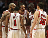 Miami Heat v Chicago Bulls - Game Two, Chicago, IL - MAY 18: Carlos Boozer, Derrick Rose, Luol Deng