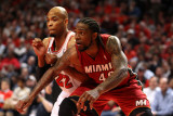 Buy Miami Heat v Chicago Bulls - Game Two, Chicago, IL - MAY 18: Udonis Haslem and Taj Gibson at AllPosters.com