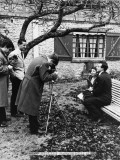 Roland Petit et Zizi Jeanmaire being photogrpahed by Willy Rizzo lon their wedding day, Saint-Cyr-l