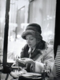 Marlène Dietrich (1901-1992) in a Café