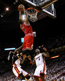 Chicago Bulls v Miami Heat - Game Four, Miami, FL - MAY 24: Derrick Rose, LeBron James and Udonis H
