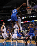 Oklahoma City Thunder v Dallas Mavericks - Game Two, Dallas, TX - MAY 19: Kevin Durant and Brendan 