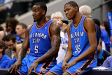 Oklahoma City Thunder v Dallas Mavericks - Game Two, Dallas, TX - MAY 19: Kendrick Perkins and Kevi