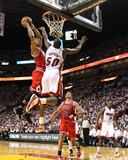 Chicago Bulls v Miami Heat - Game Four, Miami, FL - MAY 24: Derrick Rose and Joel Anthony