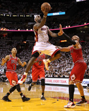 Chicago Bulls v Miami Heat - Game Three, Miami, FL - MAY 22: LeBron James, Derrick Rose and Carlos 