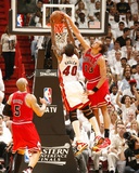 Buy Chicago Bulls v Miami Heat - Game Four, Miami, FL - MAY 24: Joakim Noah and Udonis Haslem at AllPosters.com