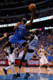 Oklahoma City Thunder v Dallas Mavericks - Game Two, Dallas, TX - MAY 19: James Harden and Ian Mahi