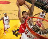 Chicago Bulls v Miami Heat - Game Four, Miami, FL - MAY 24: Derrick Rose and Joel Anthony