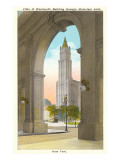 View of Woolworth Building through Municipal Arch, New York City