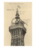 Top of the Eiffel Tower Giclee Print