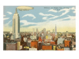 Buy Blimp over Midtown Manhattan at AllPosters.com