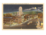 Buy Moon over Penn Square, Reading, Pennsylvania at AllPosters.com