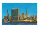 United Nations Building and Skyline, New York City
