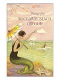 Mermaid Waving from Rockaway Beach, Oregon