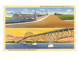 Views of Grand Island Bridge, Niagara Falls, New York