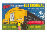 Ad for Port Authority Bus Terminal, New York City