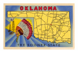 Oklahoma, The Sooner State, Map