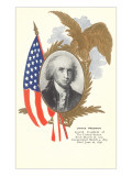 James Madison with Flag and Eagle