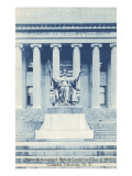 Library, Statue, Columbia University, New York City